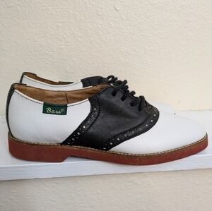 G.H. Bass and Co. Black and White Vintage Leather Oxfords